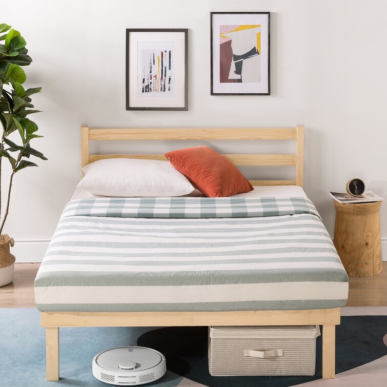 Natural wood deals single bed